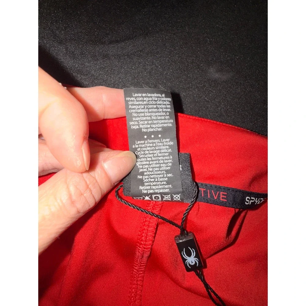 Spyder Active Womens Red Full Zip Performance Jacket SP888R Reflective Small NWT